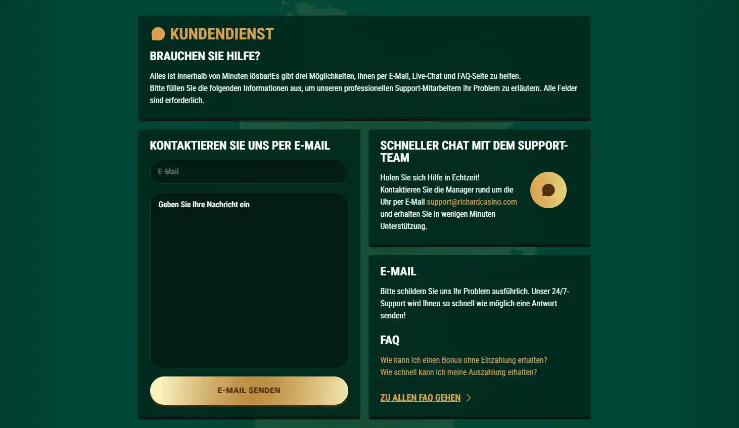 richard casino support